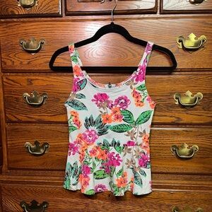 Express Floral Peplum Top
